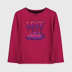 Лонгслив хлопковый детский Bloody love, цвет: маджента