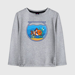 Детский лонгслив Рыбка в аквариуме