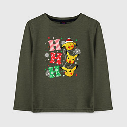 Детский лонгслив Pikachu ho ho ho