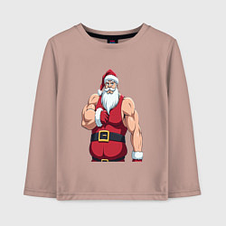 Детский лонгслив Качок дед мороз