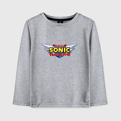 Детский лонгслив Team Sonic racing - logo