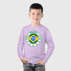 Лонгслив хлопковый детский Brazil 2014, цвет: лаванда — фото 2