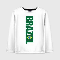 Лонгслив хлопковый детский Brazil Football, цвет: белый
