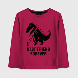 Лонгслив хлопковый детский Godzilla best friend, цвет: маджента