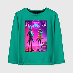 Детский лонгслив Rick and Morty - neon fantasy
