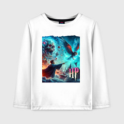 Детский лонгслив Harry Potter and owl - ai art fantasy