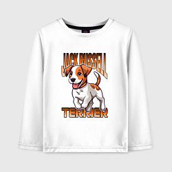 Детский лонгслив Собака Джек-рассел-терьер