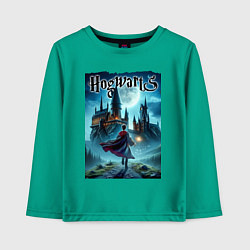 Детский лонгслив Harry Potter with a magic wand - Hogwarts