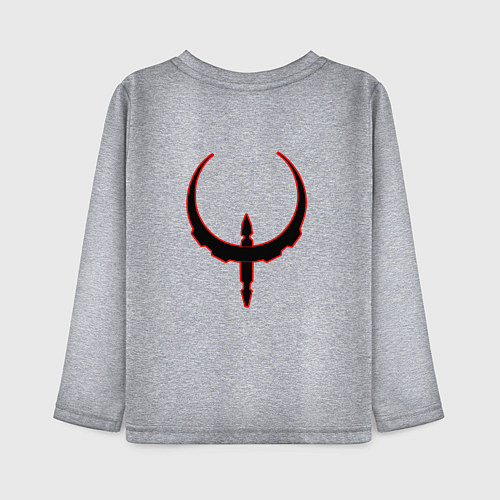 Детский лонгслив Чёрно-красный знак quake / Меланж – фото 2