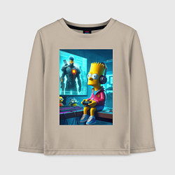 Детский лонгслив Bart Simpson is an avid gamer
