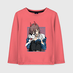 Детский лонгслив Человек-бензопила Пауэр и кошка