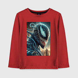 Детский лонгслив Веном в профиль - нейроарт фантазия