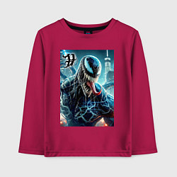 Детский лонгслив Venom in New York city - ai art fantasy