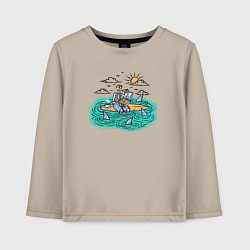 Детский лонгслив Пицца в океане