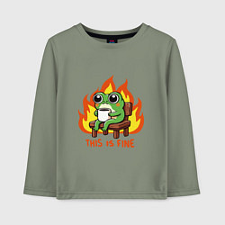 Детский лонгслив Frog - this is fine