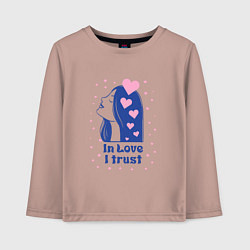 Детский лонгслив Верю в любовь