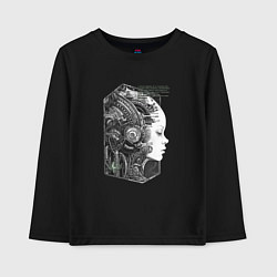 Детский лонгслив Девушка биокиборг