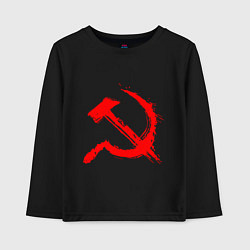 Детский лонгслив Sickle and hammer red paint