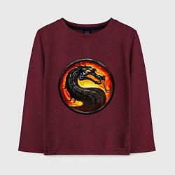 Детский лонгслив Mortal kombat dragon logo