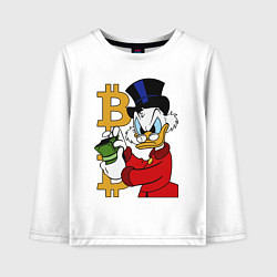 Детский лонгслив Duck tales - Scrooge bitcoin