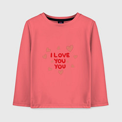 Детский лонгслив I love