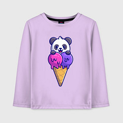 Детский лонгслив Panda ice cream