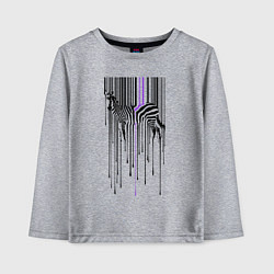 Детский лонгслив Штрихкод зебра