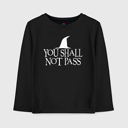Лонгслив хлопковый детский You shall not pass Властелин колец, цвет: черный