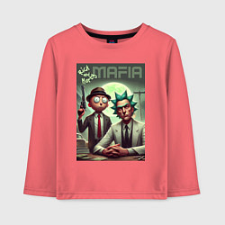 Детский лонгслив Мафиози Рик и Морти - нейроарт фантазия