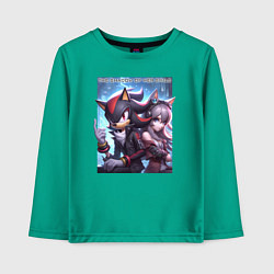 Лонгслив хлопковый детский Shadow and Maria - ai art, цвет: зеленый