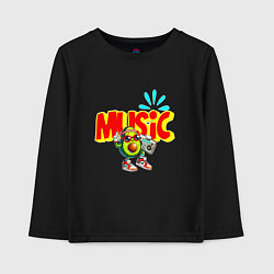 Детский лонгслив Музыкальный авокадо