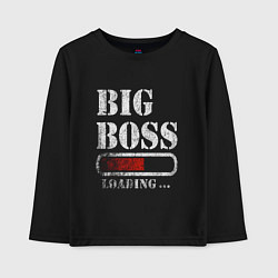 Лонгслив хлопковый детский Big boss, цвет: черный
