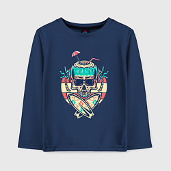 Детский лонгслив Skull summer