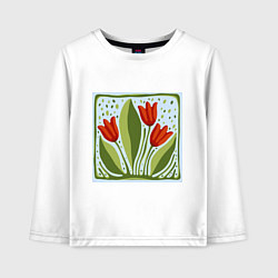 Детский лонгслив Цветущие тюльпаны