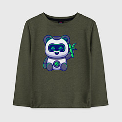 Детский лонгслив Панда робот