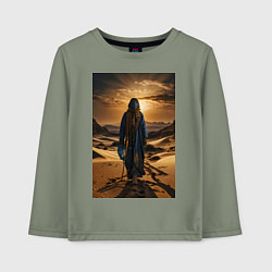 Детский лонгслив Человек в пустыне