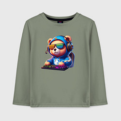 Лонгслив хлопковый детский Bear cub is a player of Team Liquid - esports, цвет: авокадо