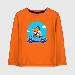 Детский лонгслив Котик водитель