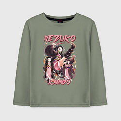Детский лонгслив Клинок рассекающий демонов Nezuko Kamado