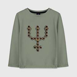 Детский лонгслив Astrological symbol planet neptune metal antique