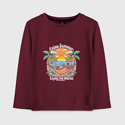 Детский лонгслив Скелет на чиле