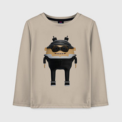 Детский лонгслив Cartoon agent female in black suit