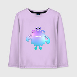 Детский лонгслив Monster cartoon blue purple