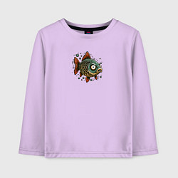 Детский лонгслив Забавная карикатурная рыба