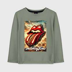 Детский лонгслив Rolling Stones - logo transformation