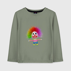 Детский лонгслив Клоун мультфильм разноцветный