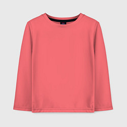 Лонгслив хлопковый детский Череп хэллоуин, цвет: коралловый