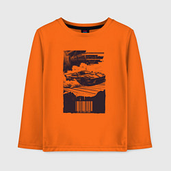 Детский лонгслив Ретро постер с спорткаром