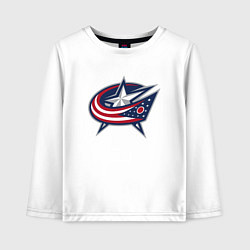 Детский лонгслив Columbus blue jackets - hockey team - emblem
