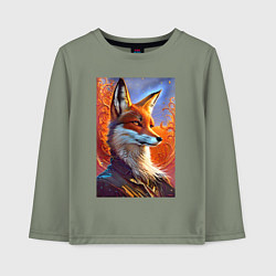 Детский лонгслив Fox fashionista - ai art fantasy